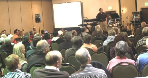 People at meeting in Ontario hotel
